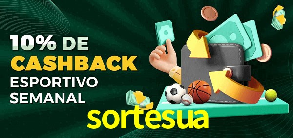 10% de bônus de cashback na sortesua